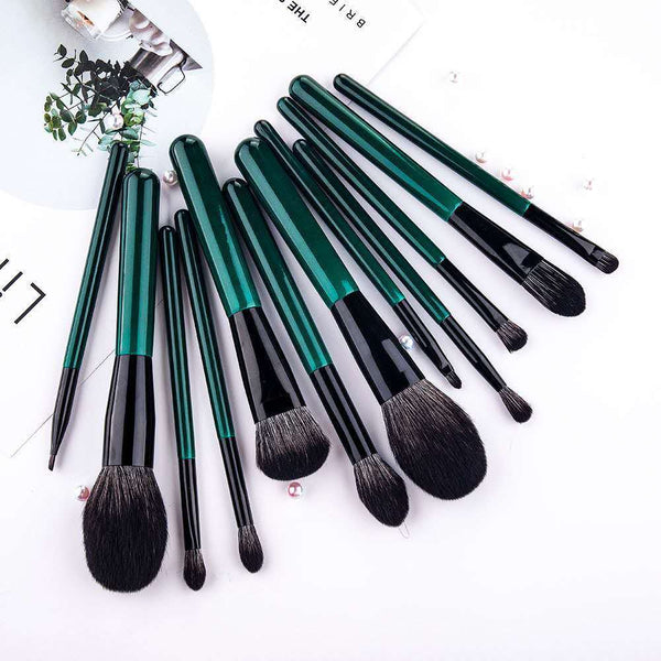 Set Of 12 Green Brushes
