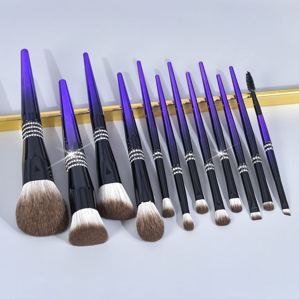 12 Gradient Makeup Brushes Set
