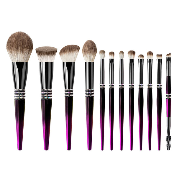 12 Gradient Makeup Brushes Set
